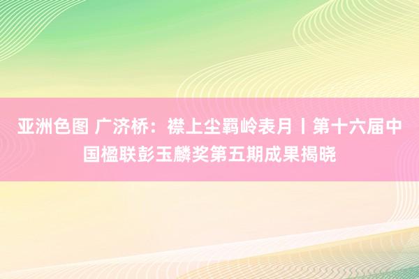 亚洲色图 广济桥：襟上尘羁岭表月丨第十六届中国楹联彭玉麟奖第五期成果揭晓