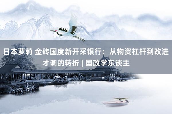 日本萝莉 金砖国度新开采银行：从物资杠杆到改进才调的转折 |