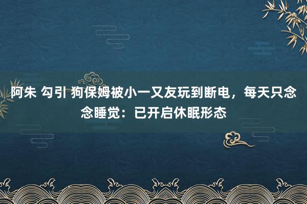 阿朱 勾引 狗保姆被小一又友玩到断电，每天只念念睡觉：已开启